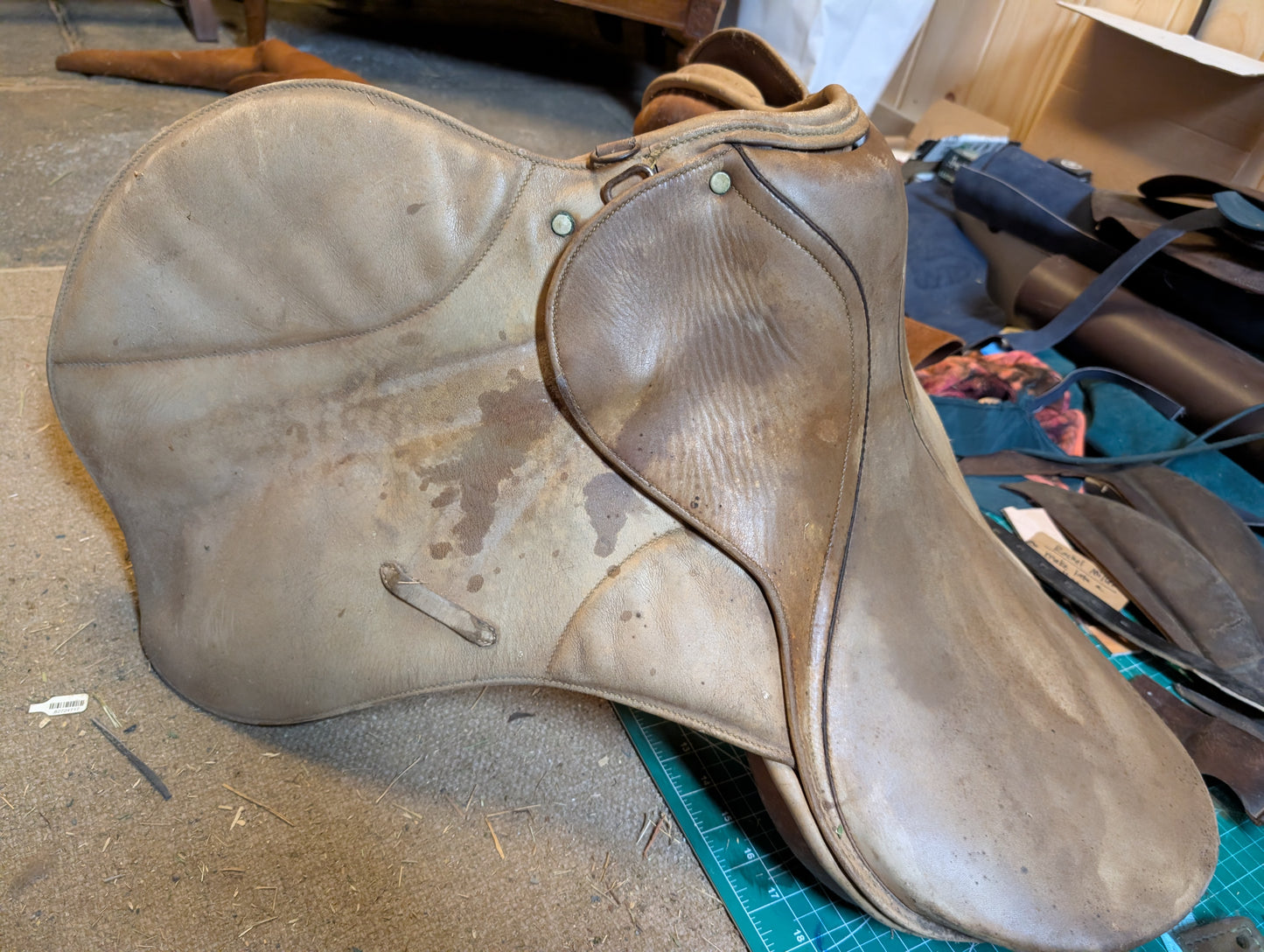 Dark Brown Borelli Renvers Crossbody/Clutch with cream interior