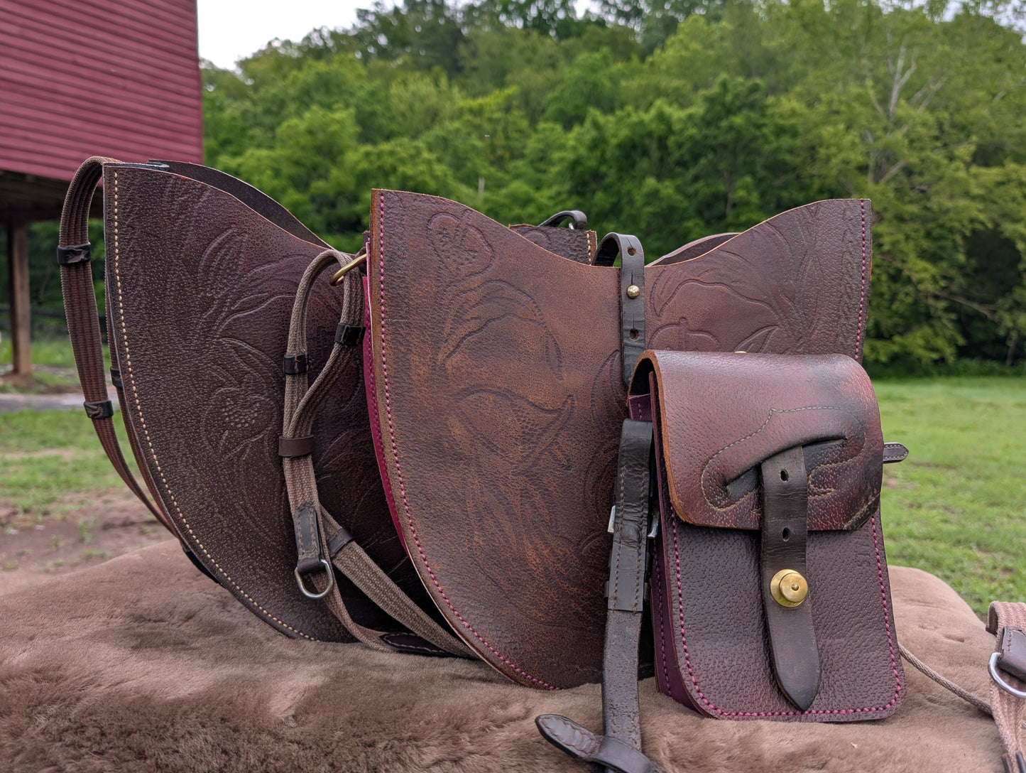 Australian Stock Half Halt Saddlebag Teal