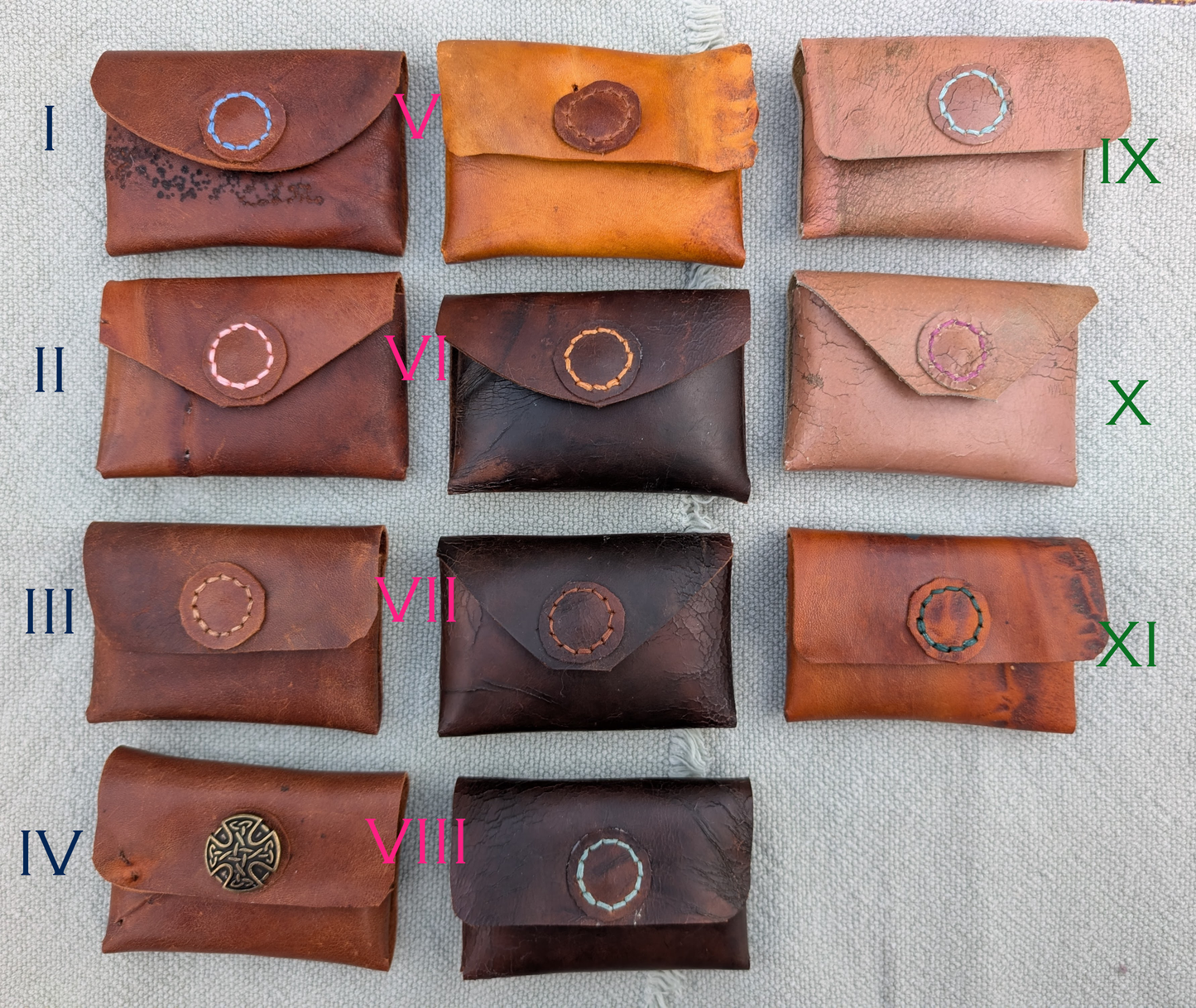 Panel Leather Coin / Card pouch