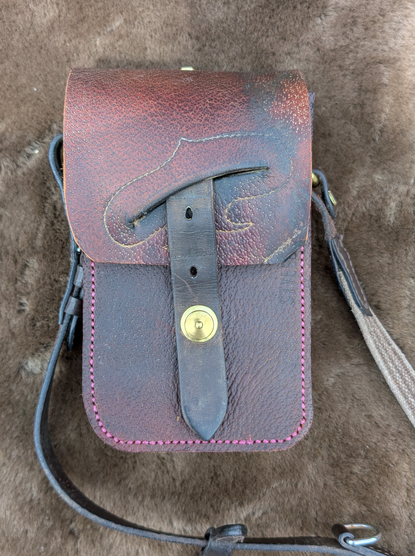 Australian Stock Half Halt Saddlebag Plum