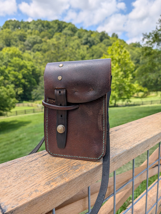 Green Crosby Half Halt Saddlebag