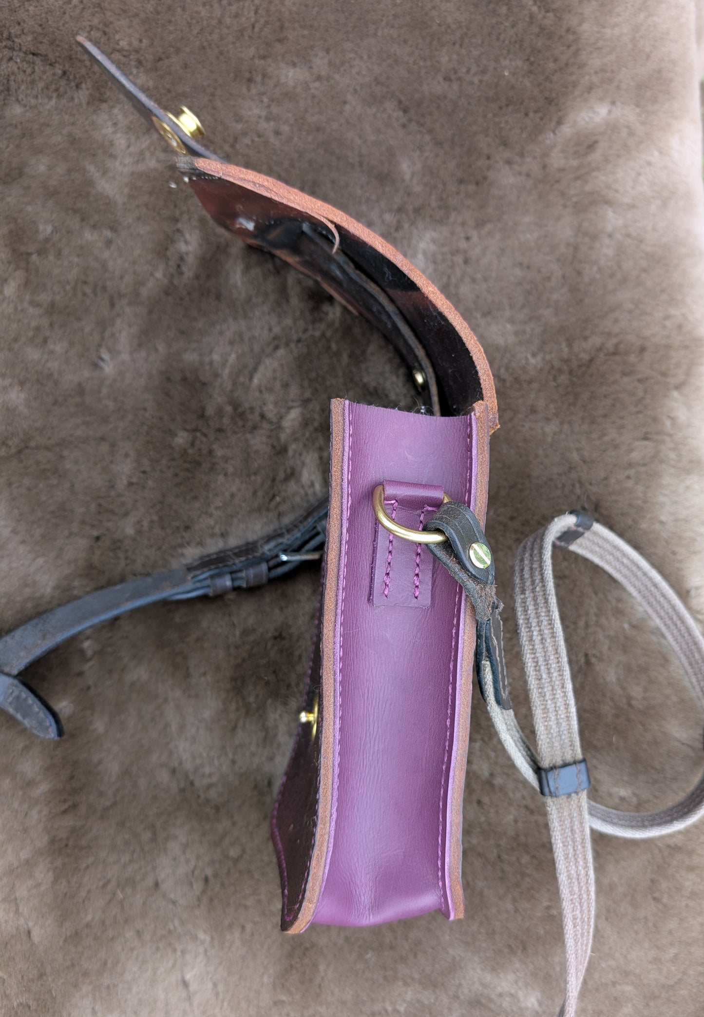Australian Stock Half Halt Saddlebag Plum