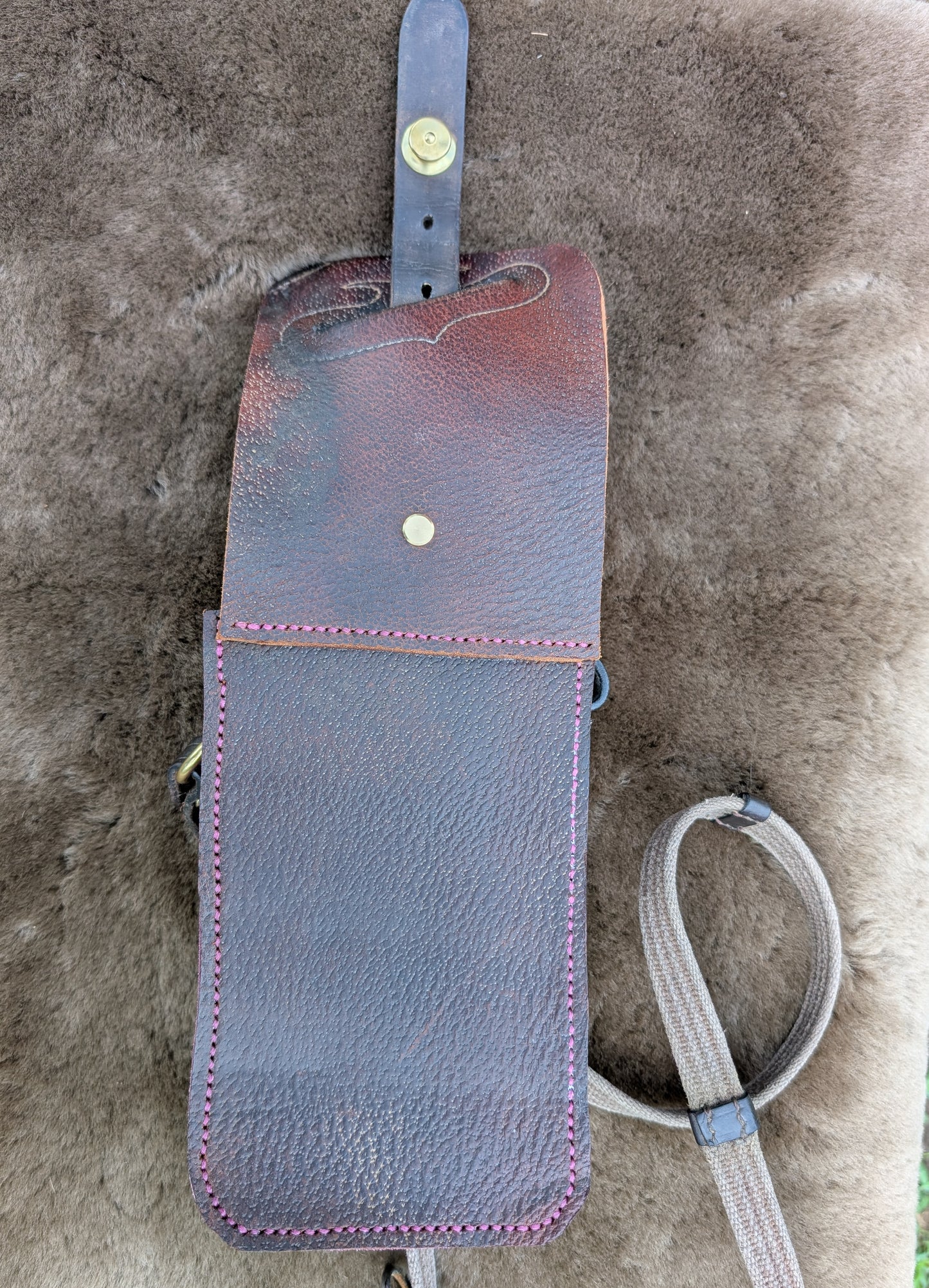 Australian Stock Half Halt Saddlebag Plum