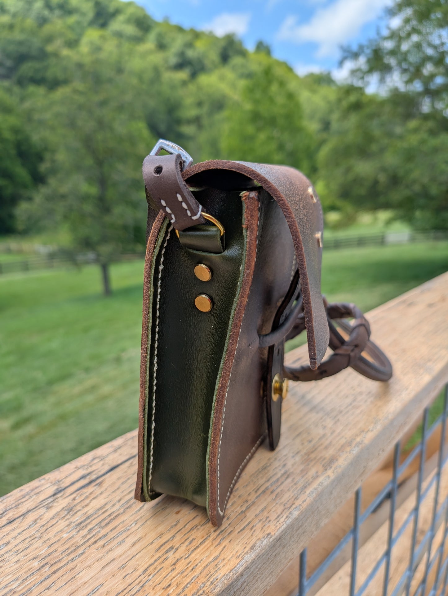 Olive Green Crosby Half Halt Saddlebag