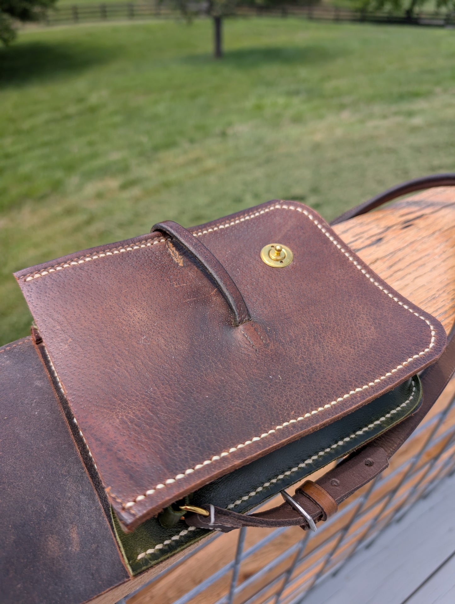 Olive Green Crosby Half Halt Saddlebag