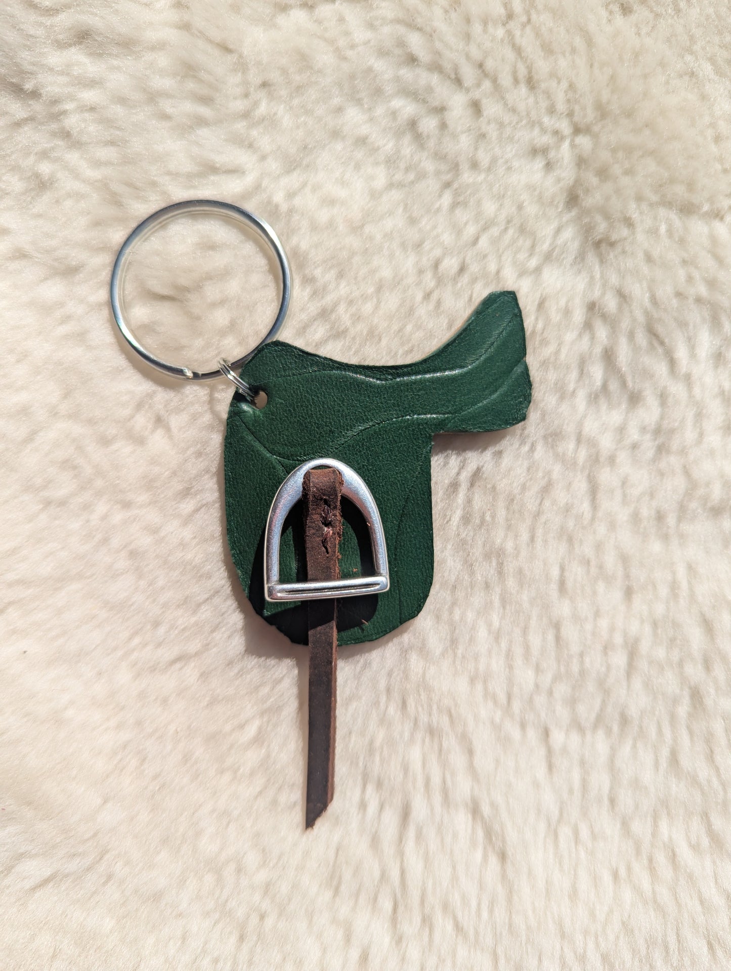 English Saddle Keychain