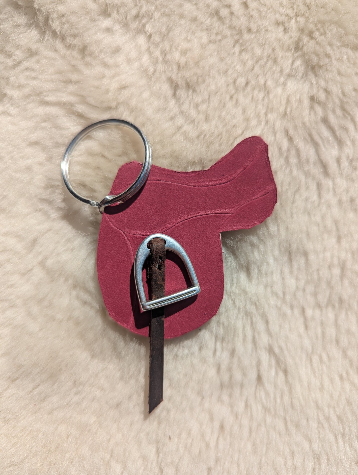 English Saddle Keychain