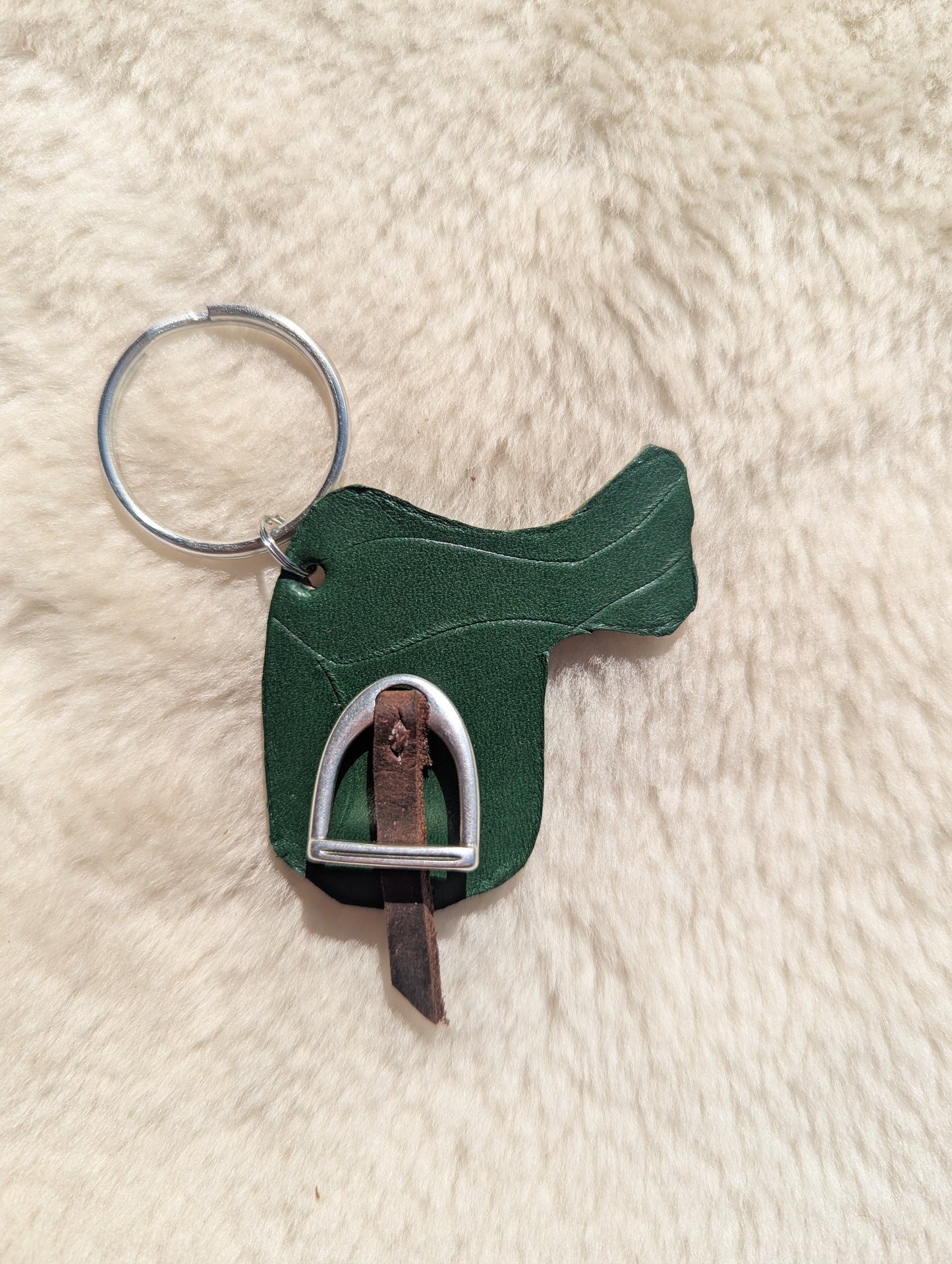 English Saddle Keychain