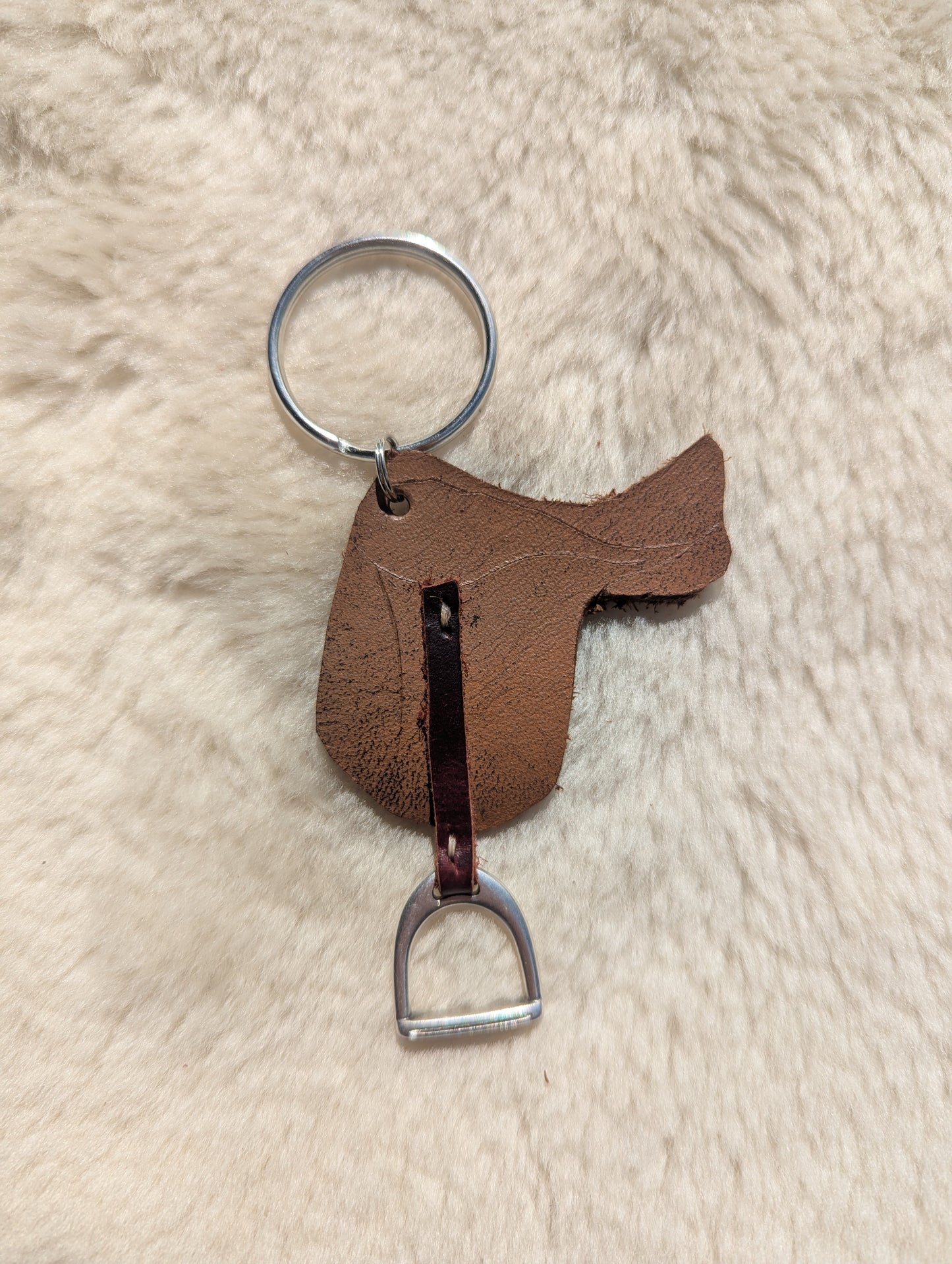 English Saddle Keychain