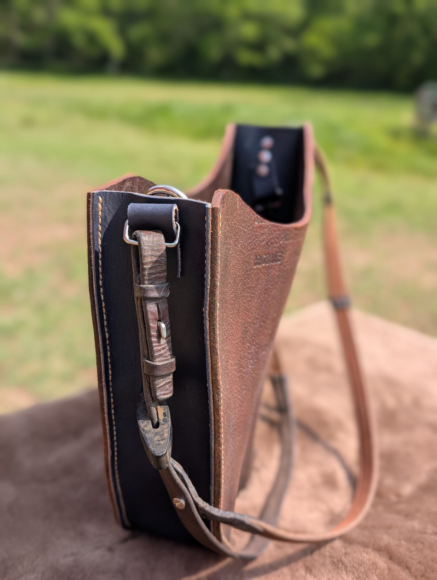 Navy Snowy River Shoulder Bag