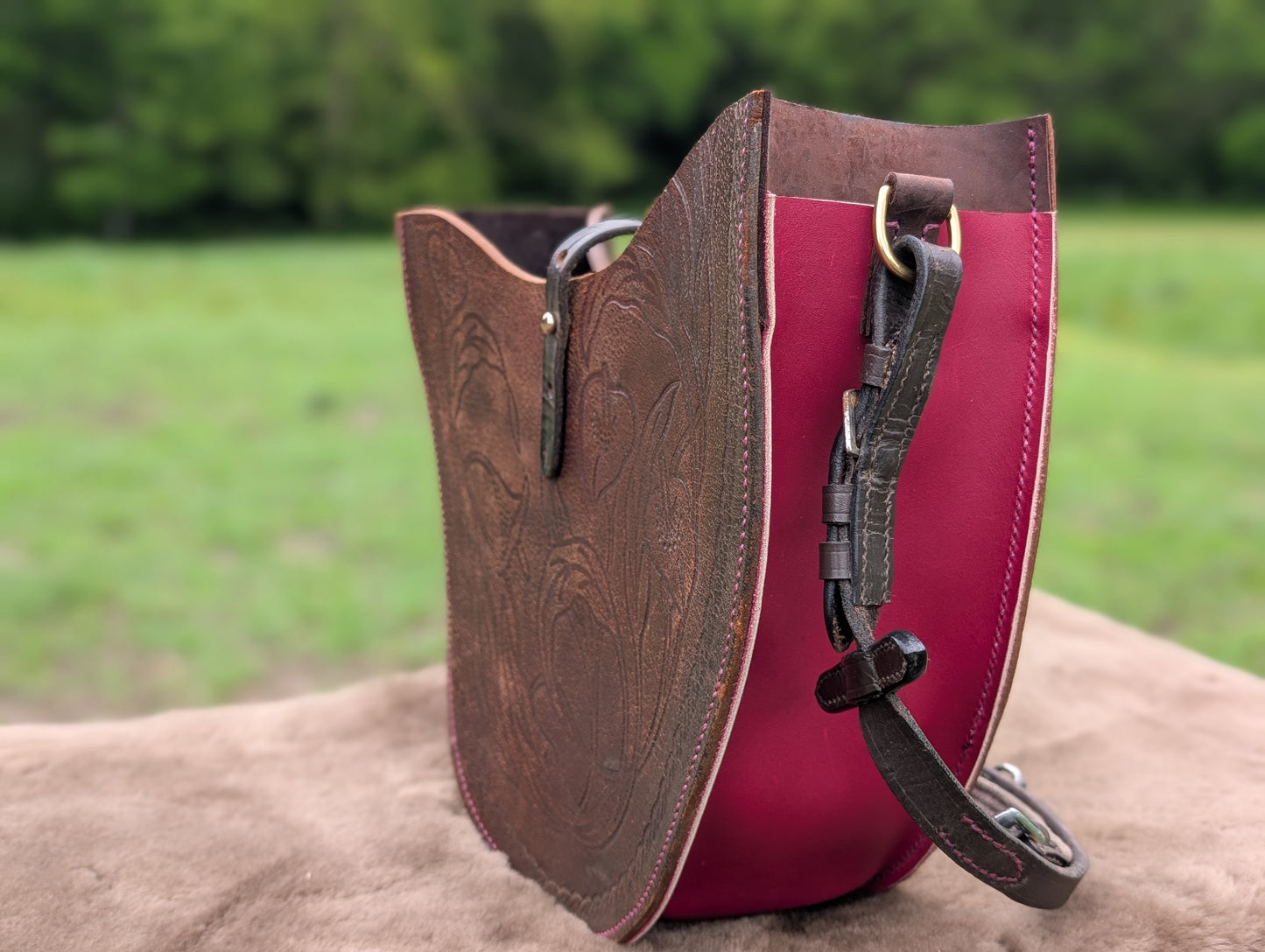 Raspberry Snowy River Shoulder Bag