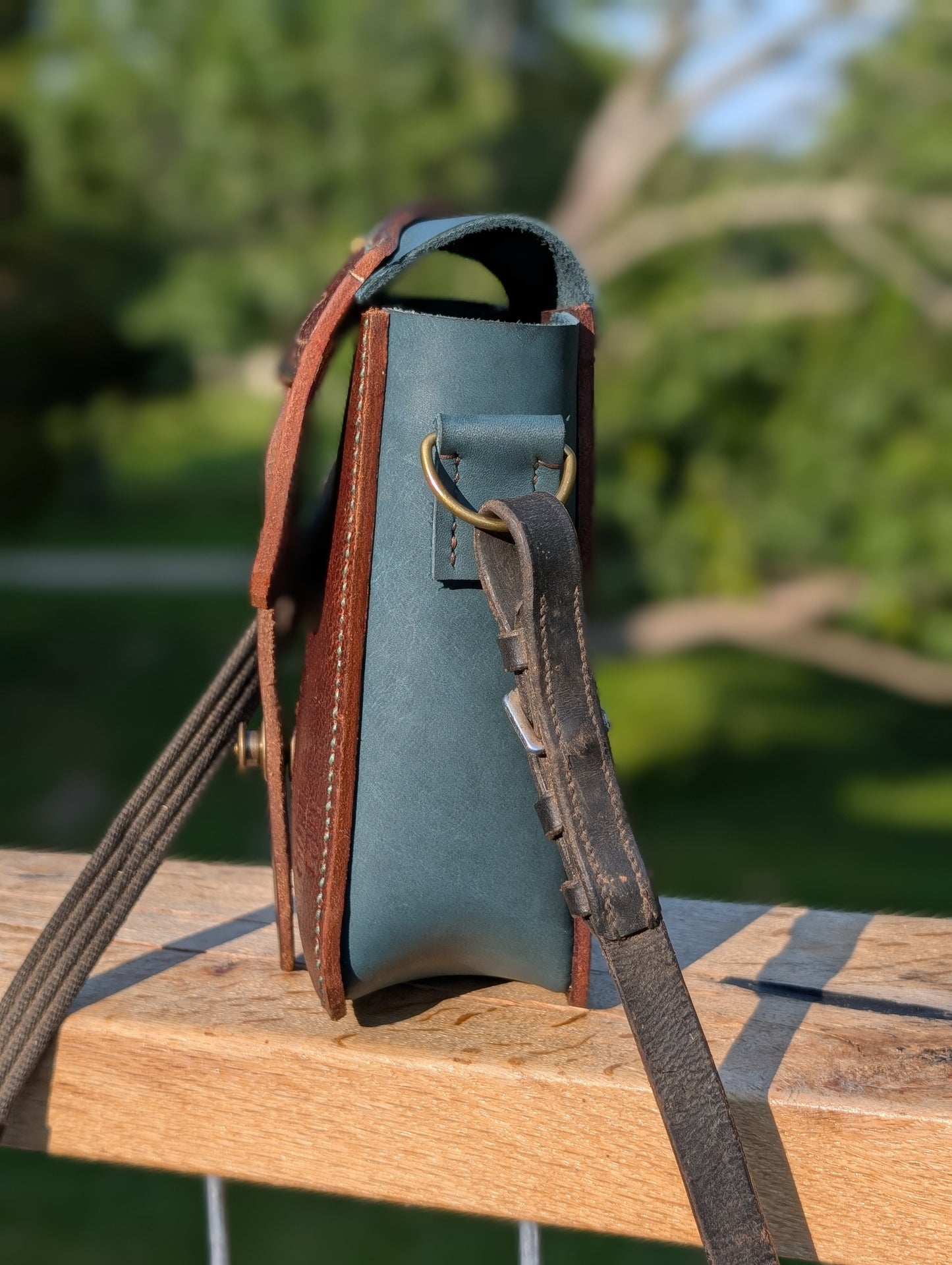 Australian Stock Half Halt Saddlebag Teal