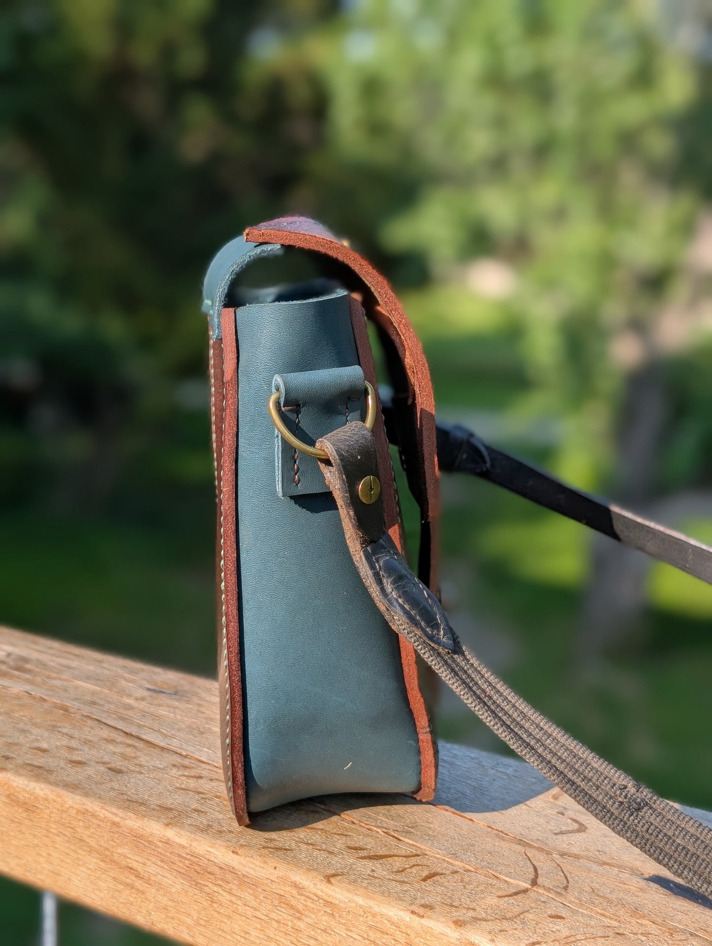 Australian Stock Half Halt Saddlebag Teal