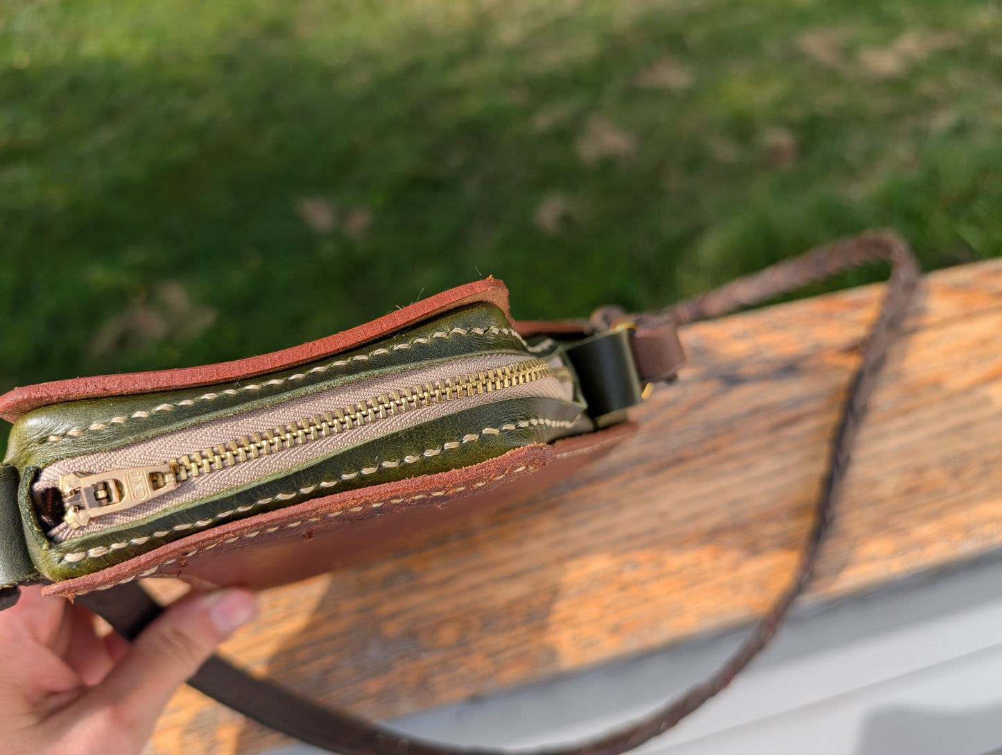 Olive Green & Brown HDR Forward Seat Billet Guard Bag