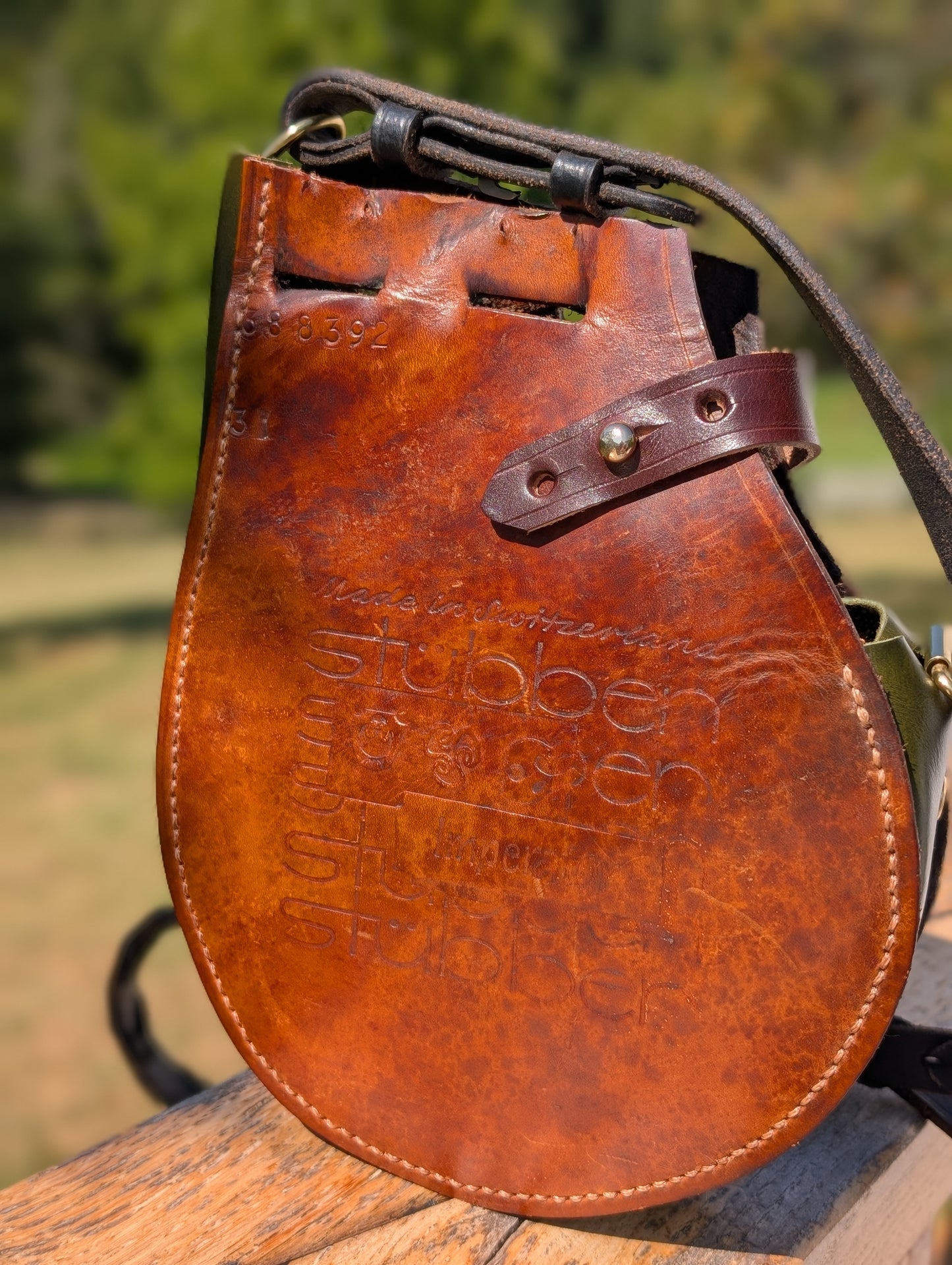 Stübben Olive Green & Cognac Forward Seat Billet Guard Bag