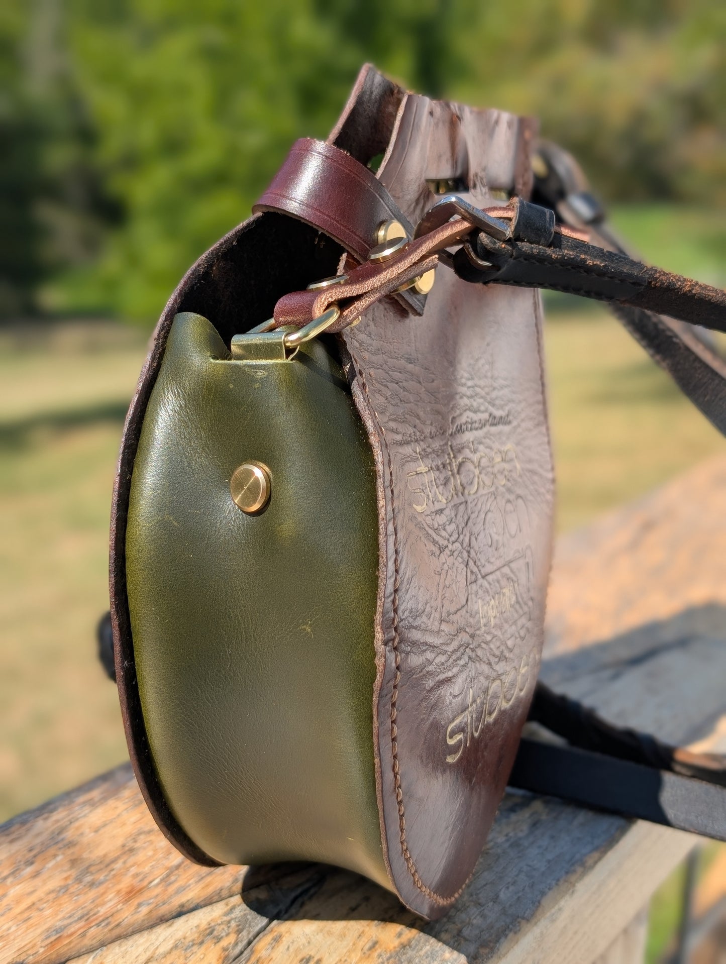 Stübben Olive Green & Cognac Forward Seat Billet Guard Bag