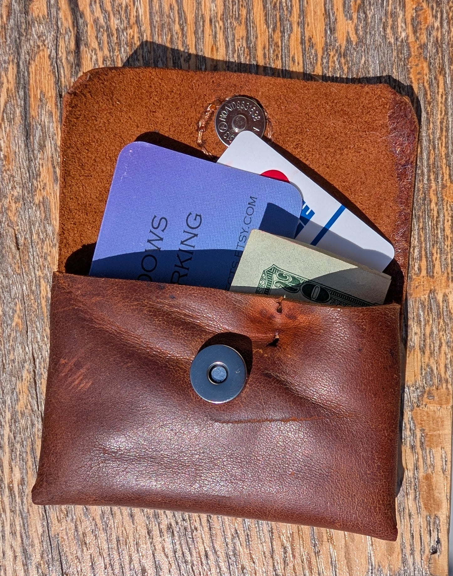 Panel Leather Coin / Card pouch