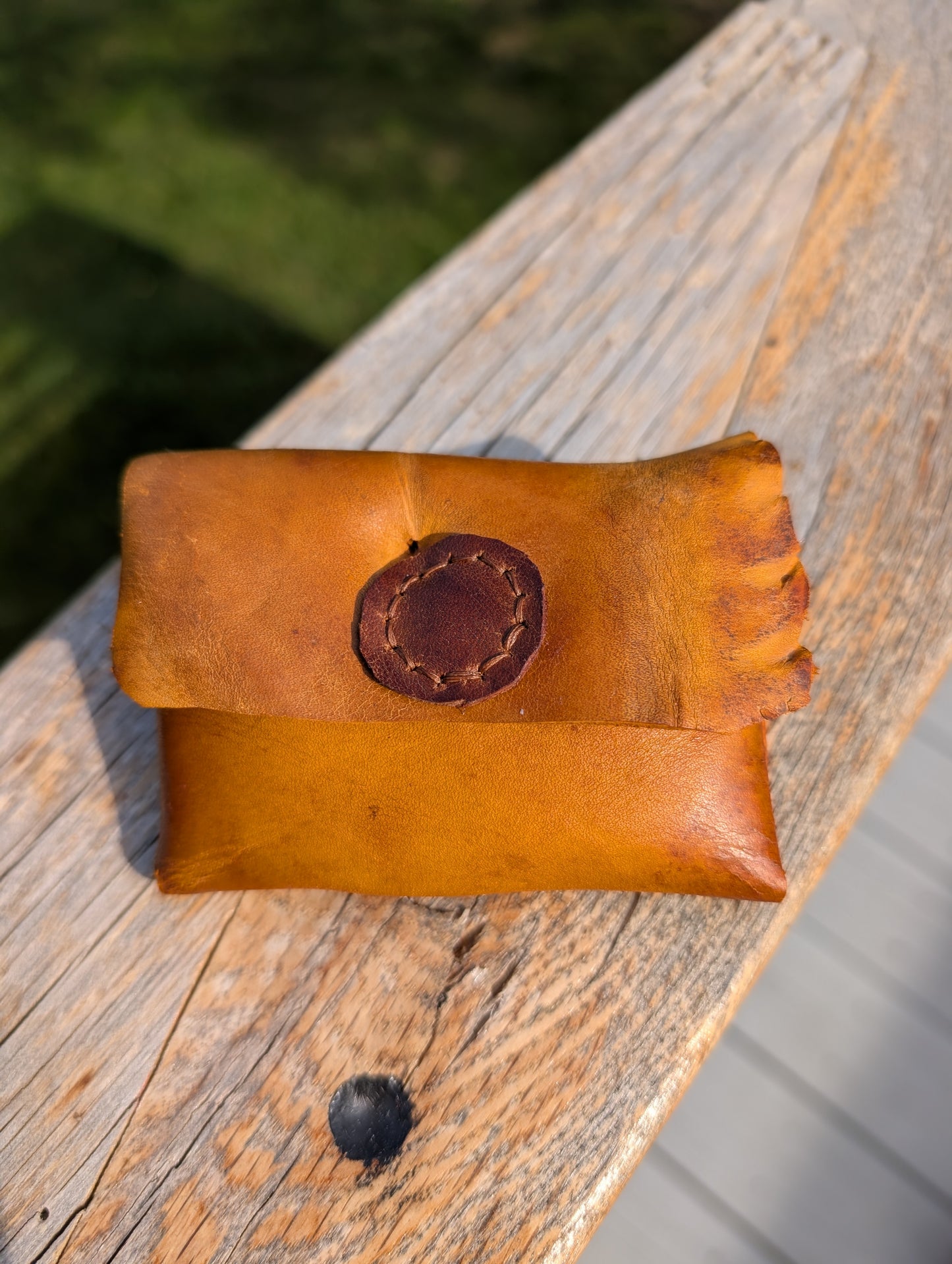 Panel Leather Coin / Card pouch