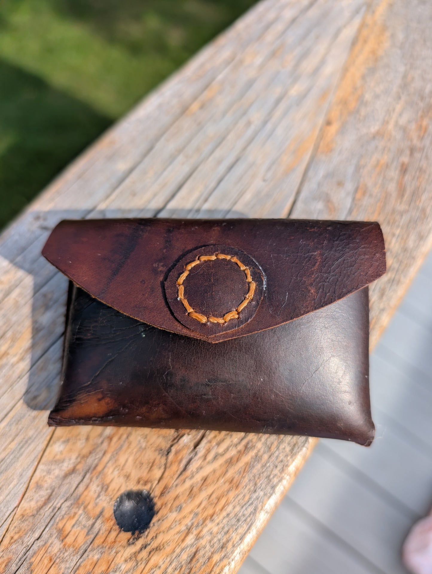 Panel Leather Coin / Card pouch