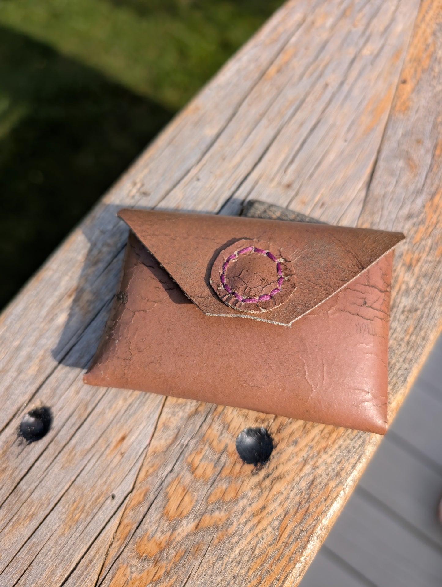 Panel Leather Coin / Card pouch