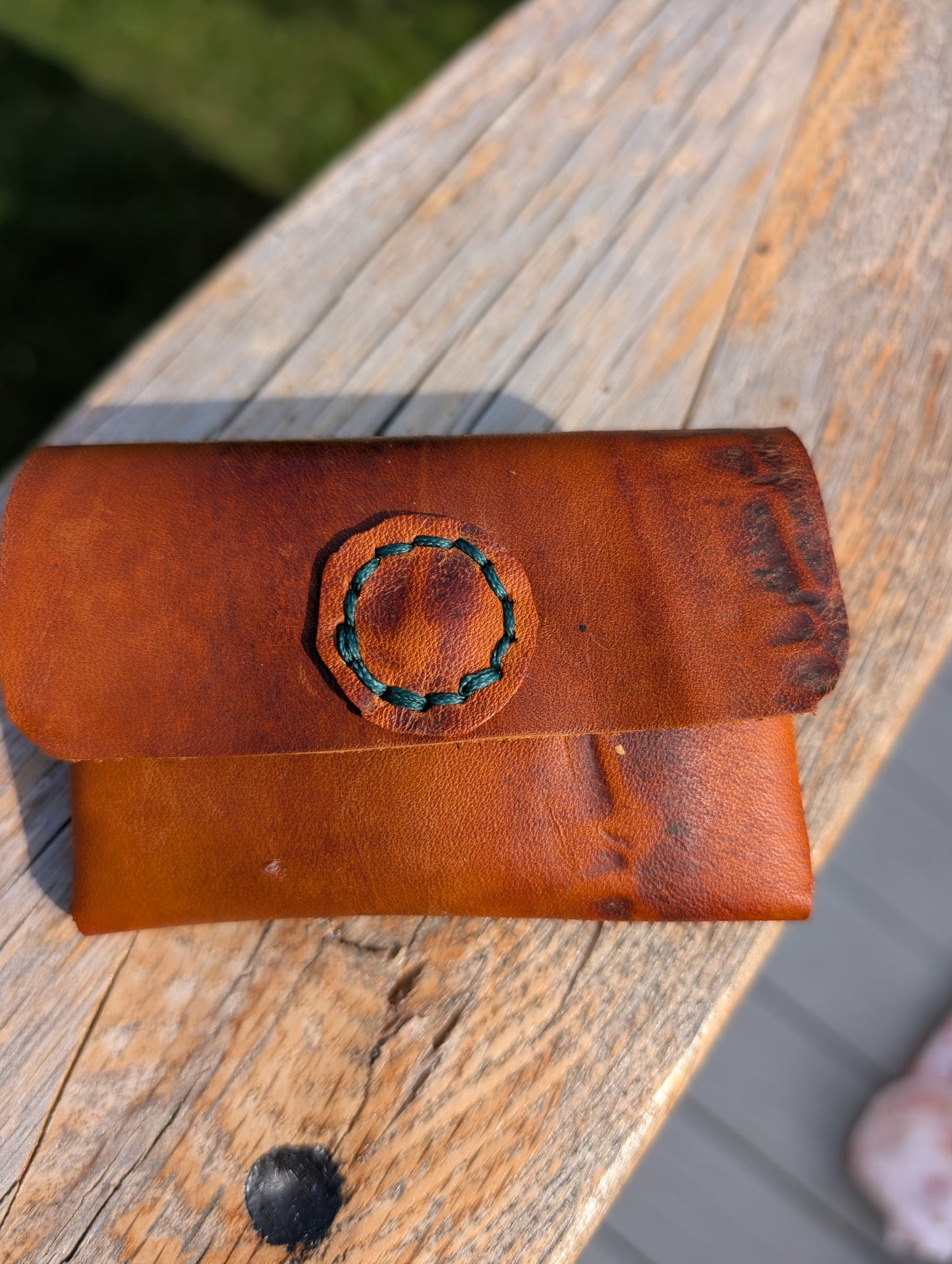 Panel Leather Coin / Card pouch
