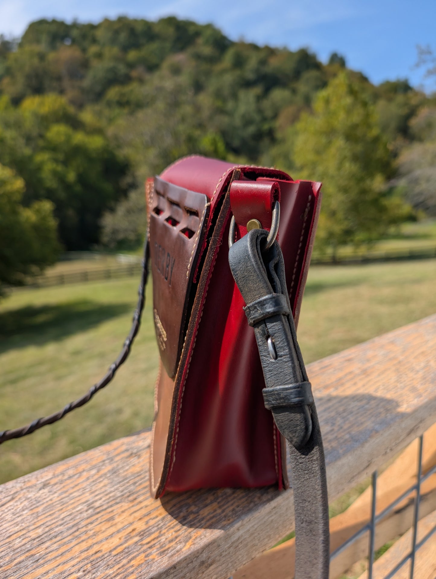 Burgundy Half Halt with Billet Keeper Flap