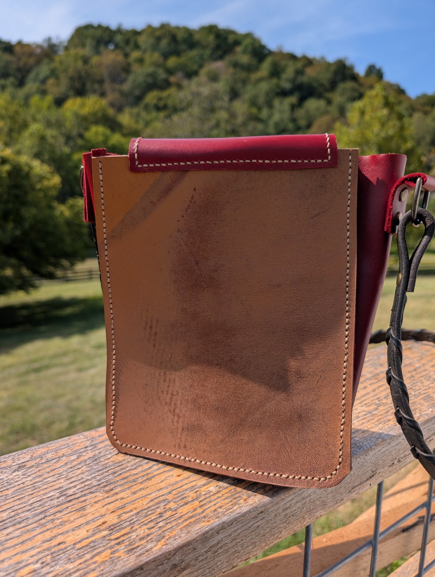 Burgundy Half Halt with Billet Keeper Flap