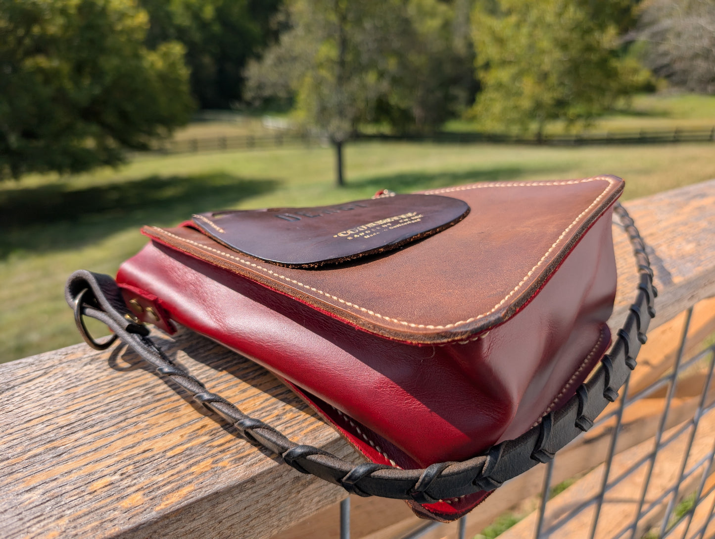 Burgundy Half Halt with Billet Keeper Flap