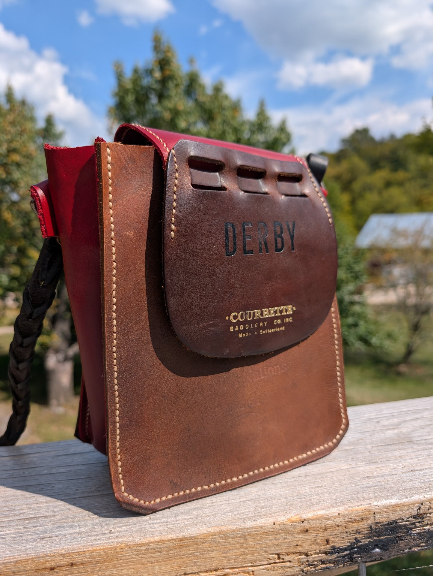 Burgundy Half Halt with Billet Keeper Flap