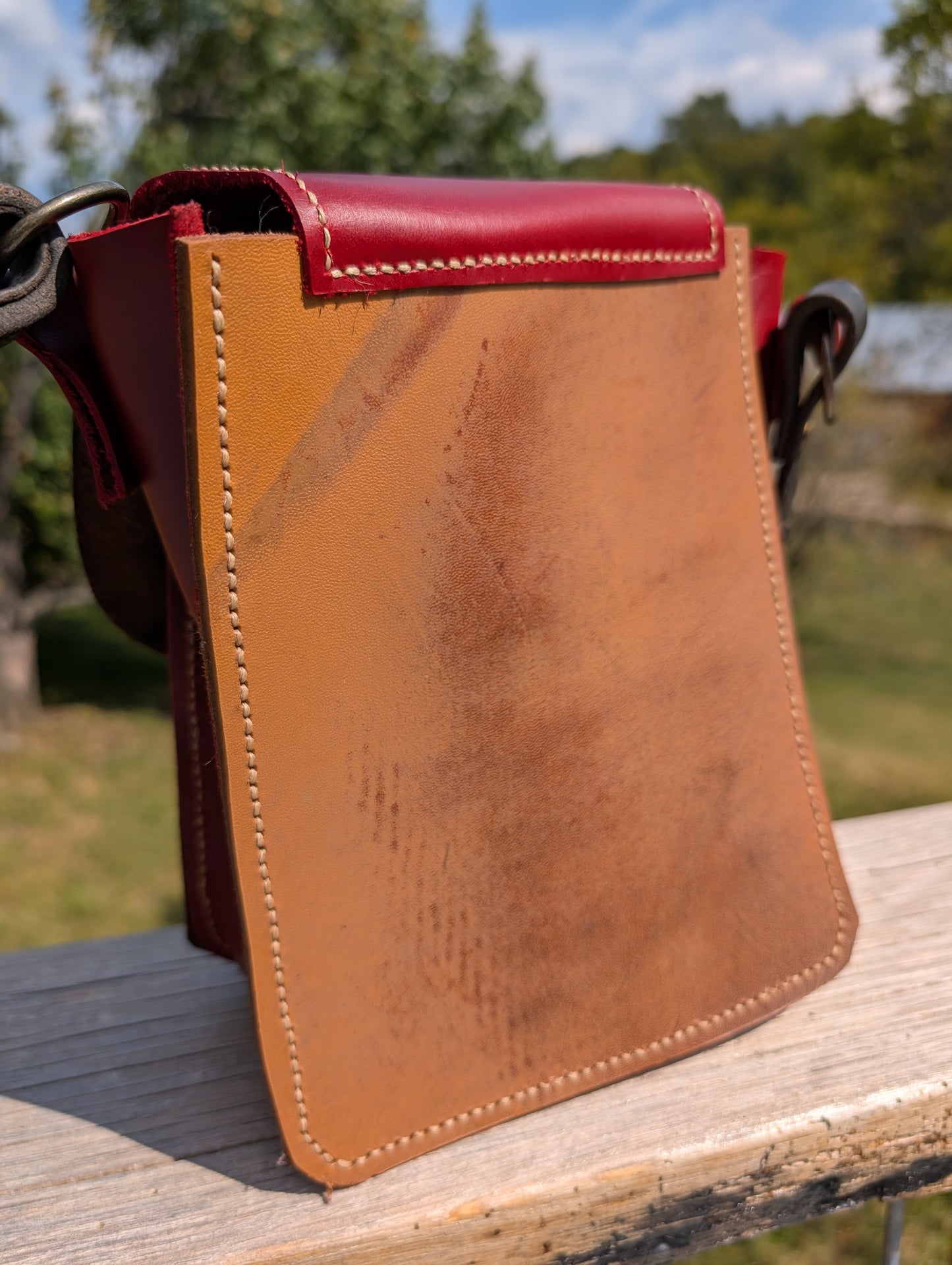 Burgundy Half Halt with Billet Keeper Flap