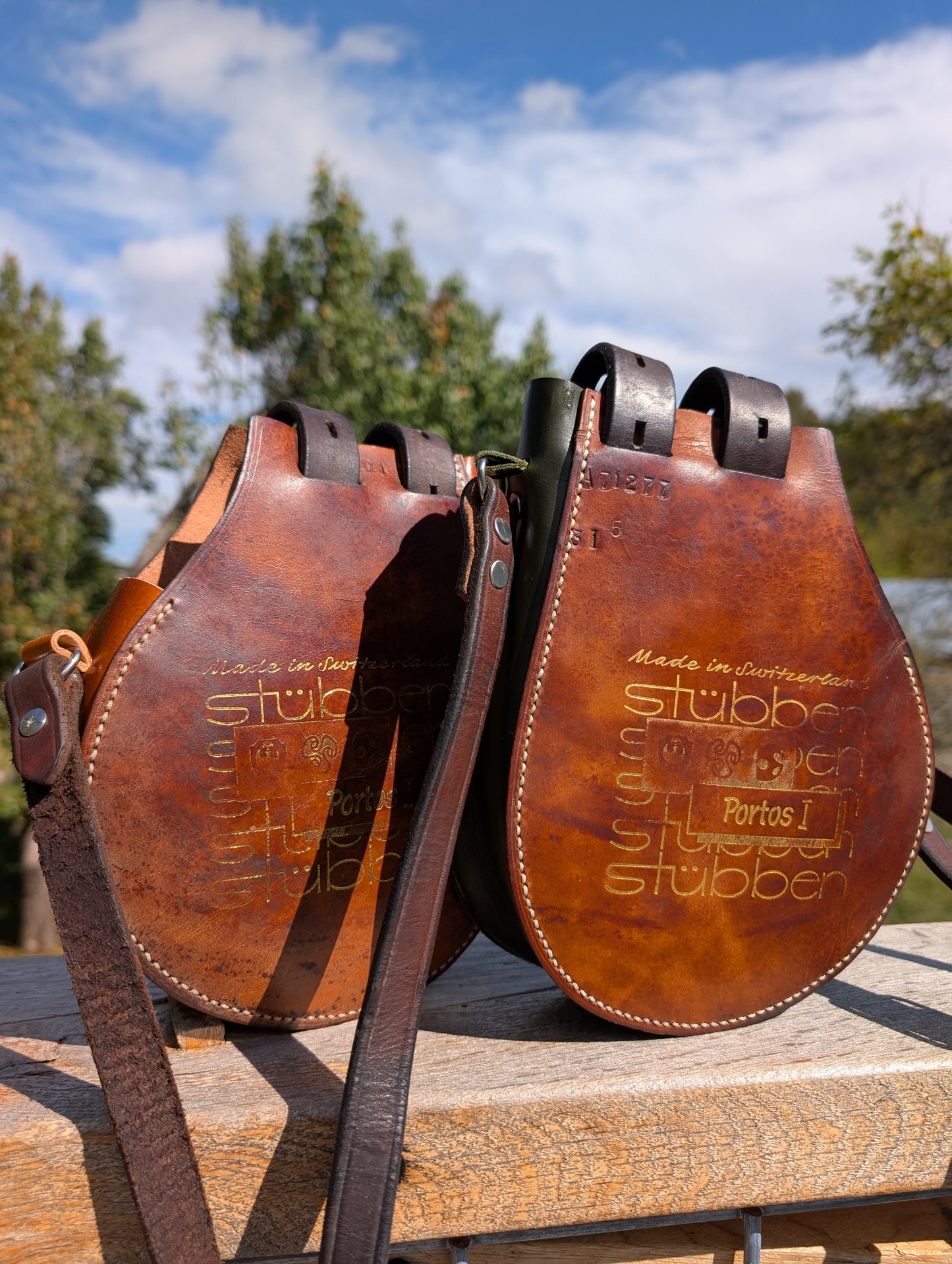 Stübben Portos Green & Cognac Forward Seat Billet Guard Bag