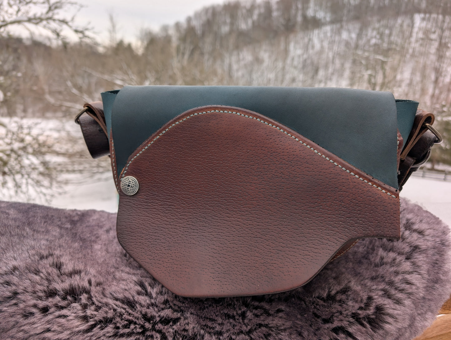 Brown and Teal Half Pirouette