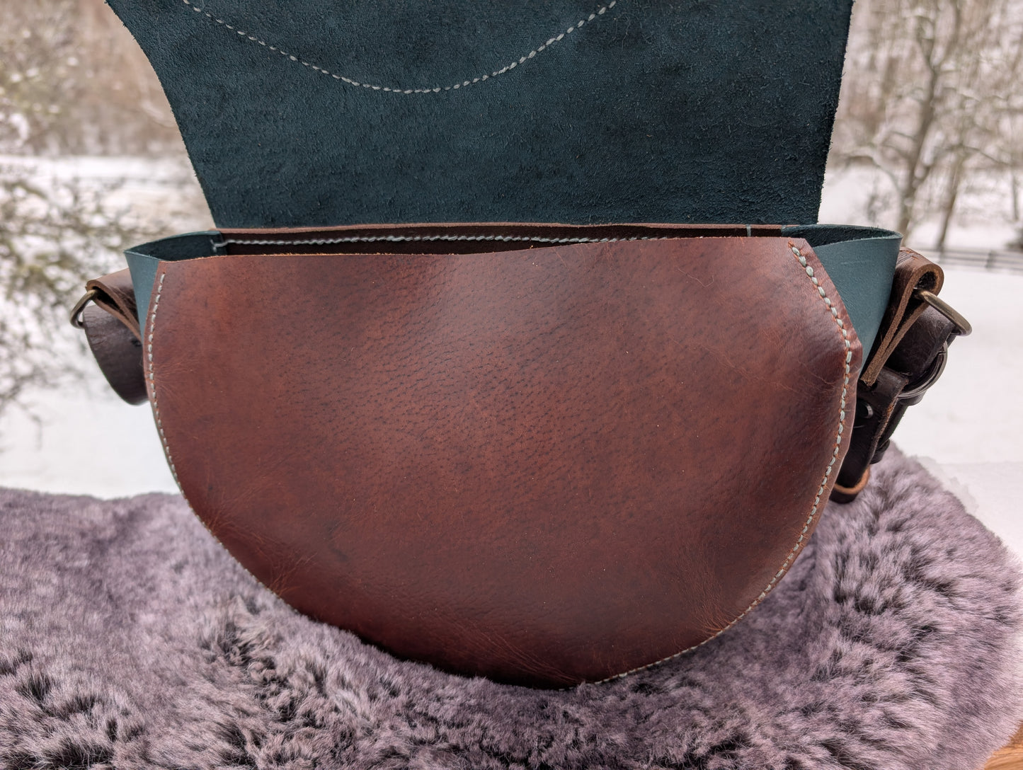 Brown and Teal Half Pirouette