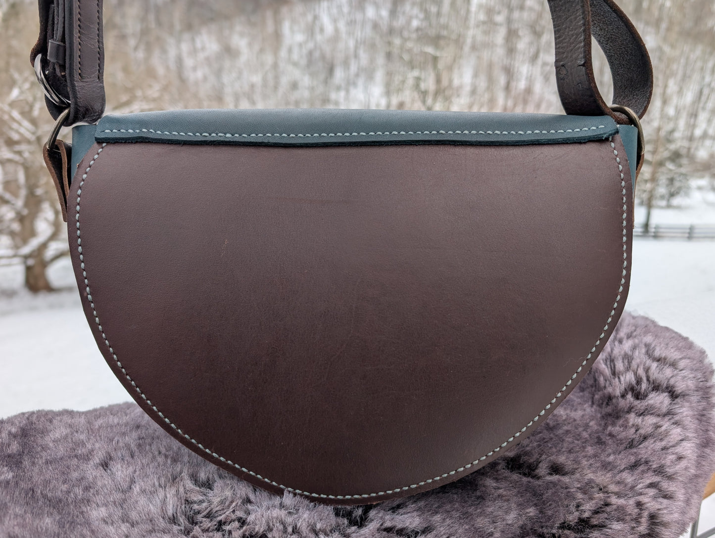 Brown and Teal Half Pirouette