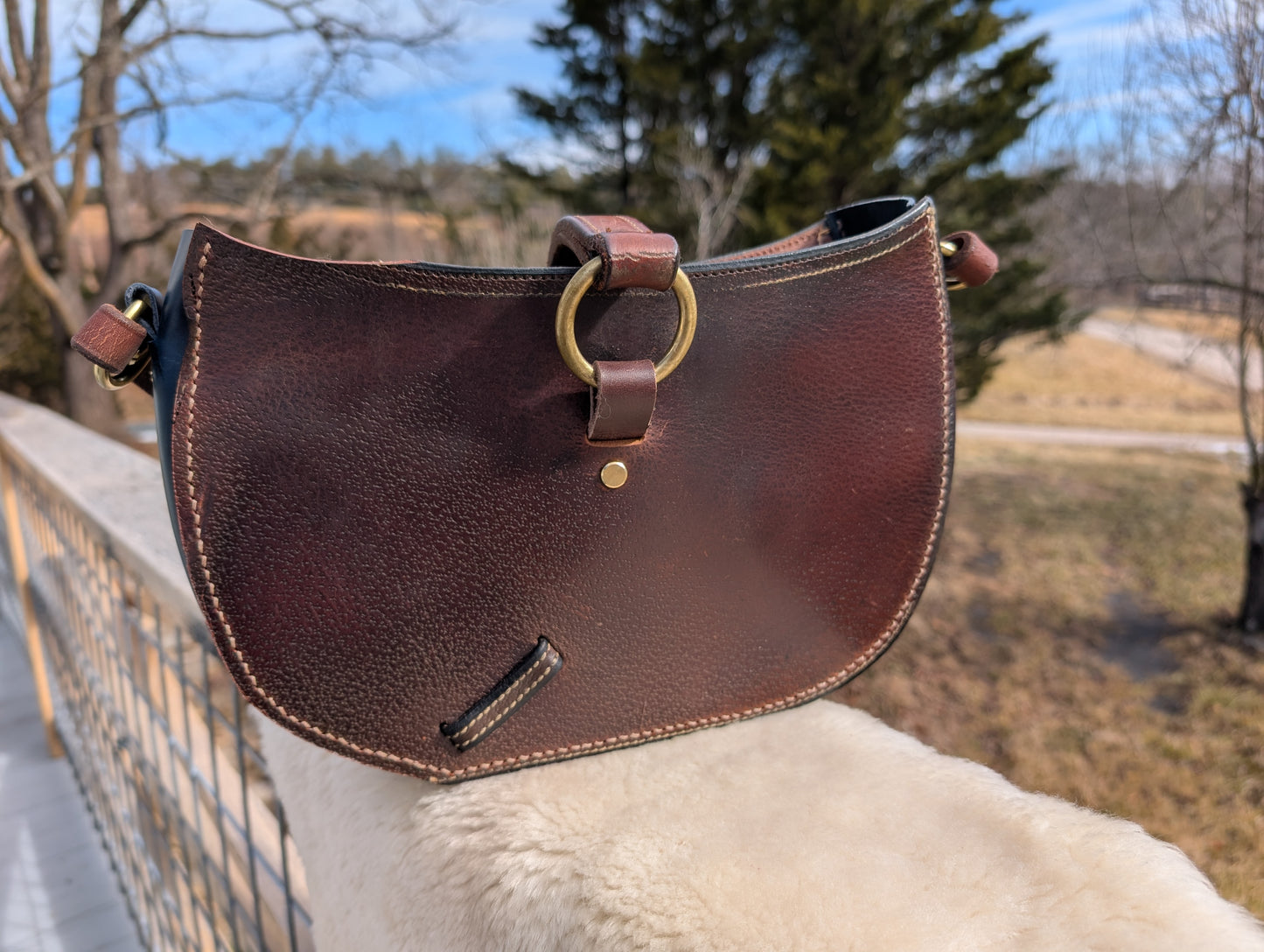 Navy Beval Shoulder Tote
