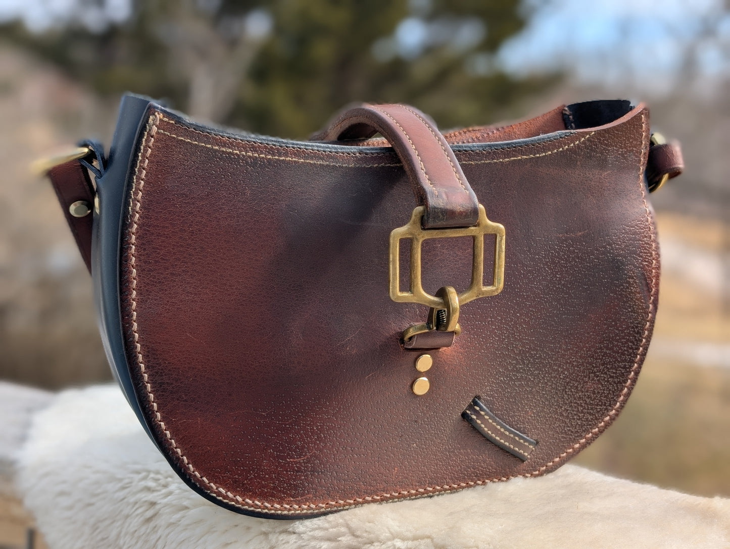 Navy Beval Shoulder Tote
