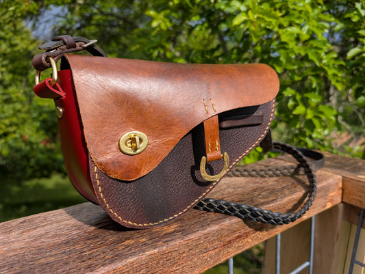 Red and Brown Middleburg Crossbody