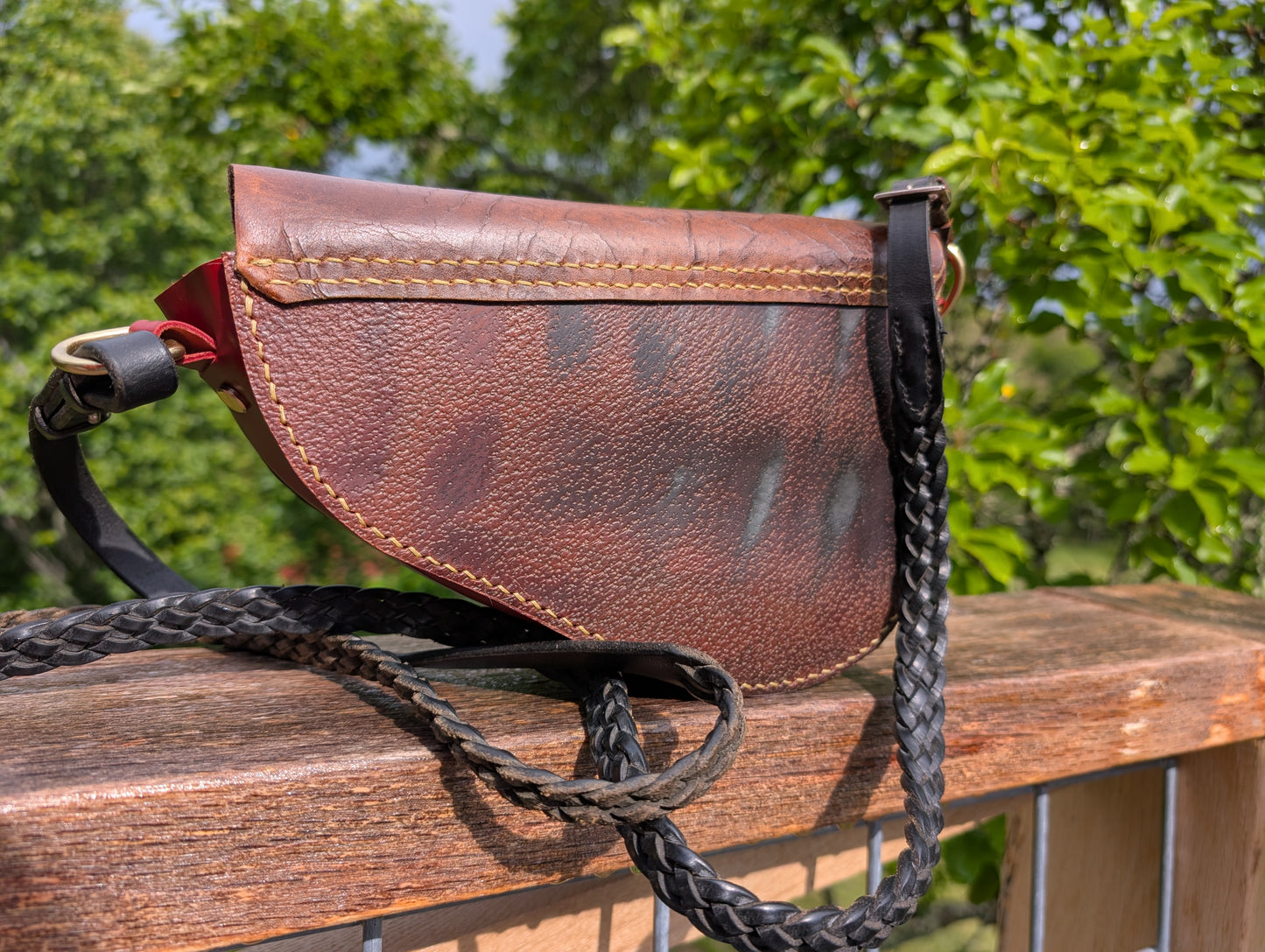 Red and Brown Middleburg Crossbody