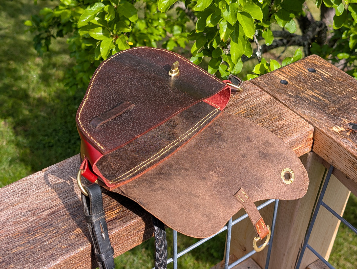 Red and Brown Middleburg Crossbody