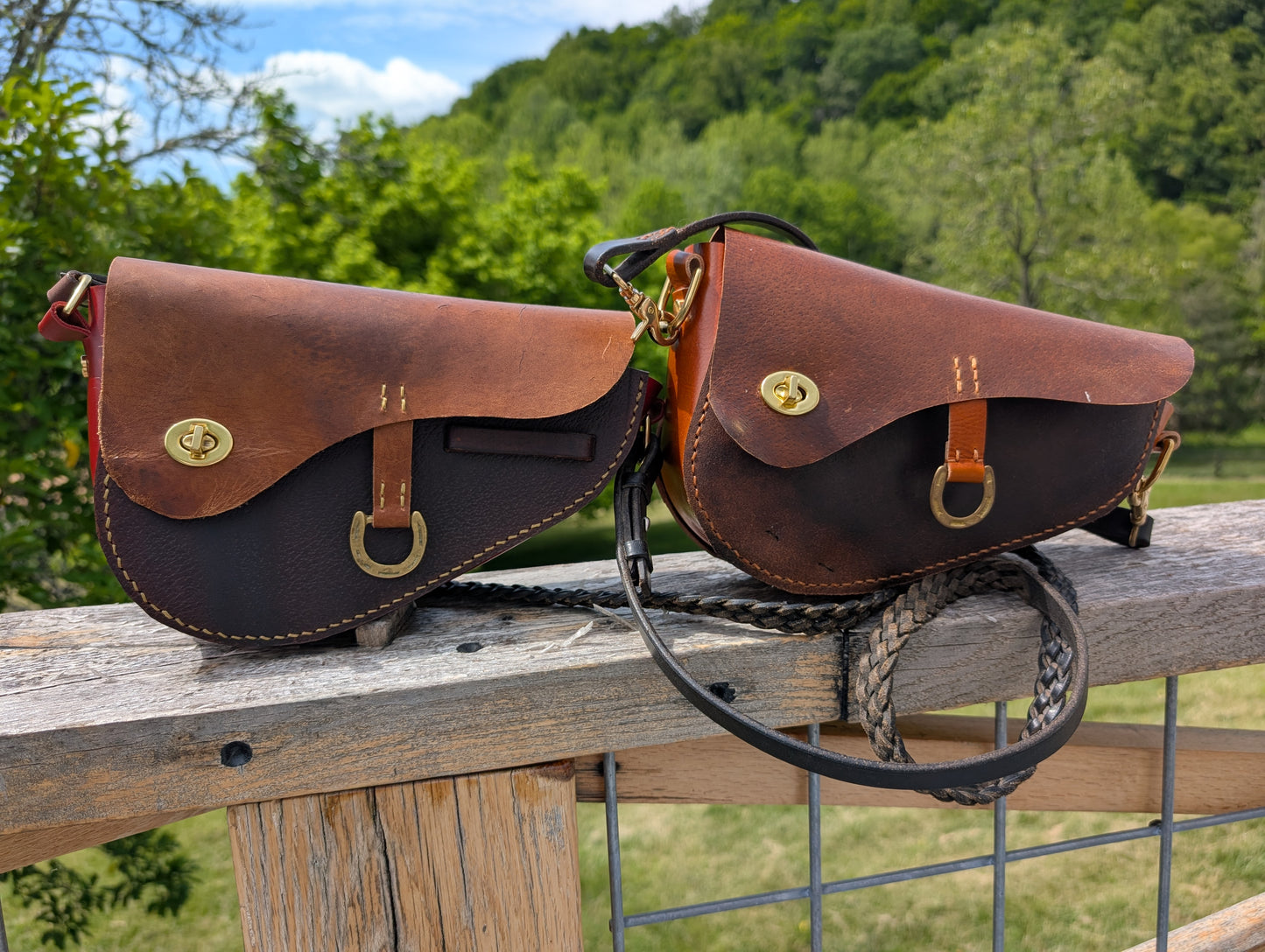 Red and Brown Middleburg Crossbody