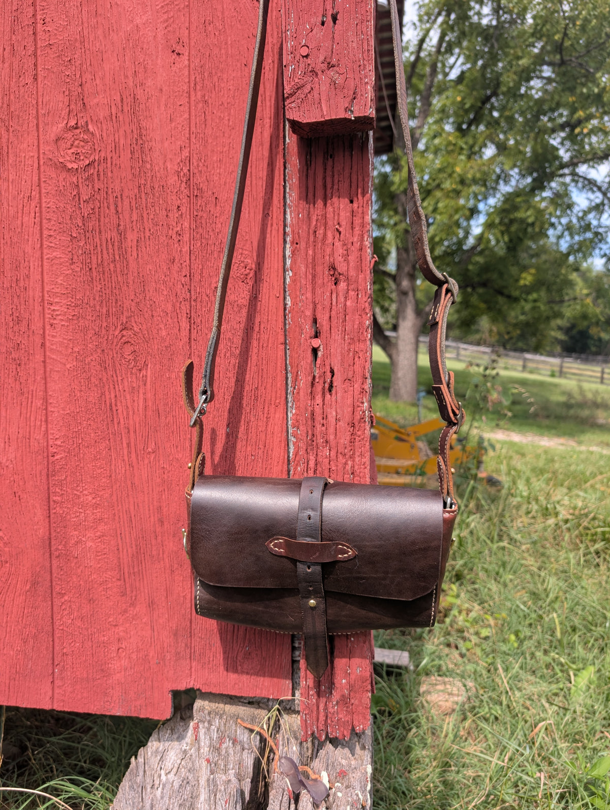 Baker Plaid and Leather Crossbody