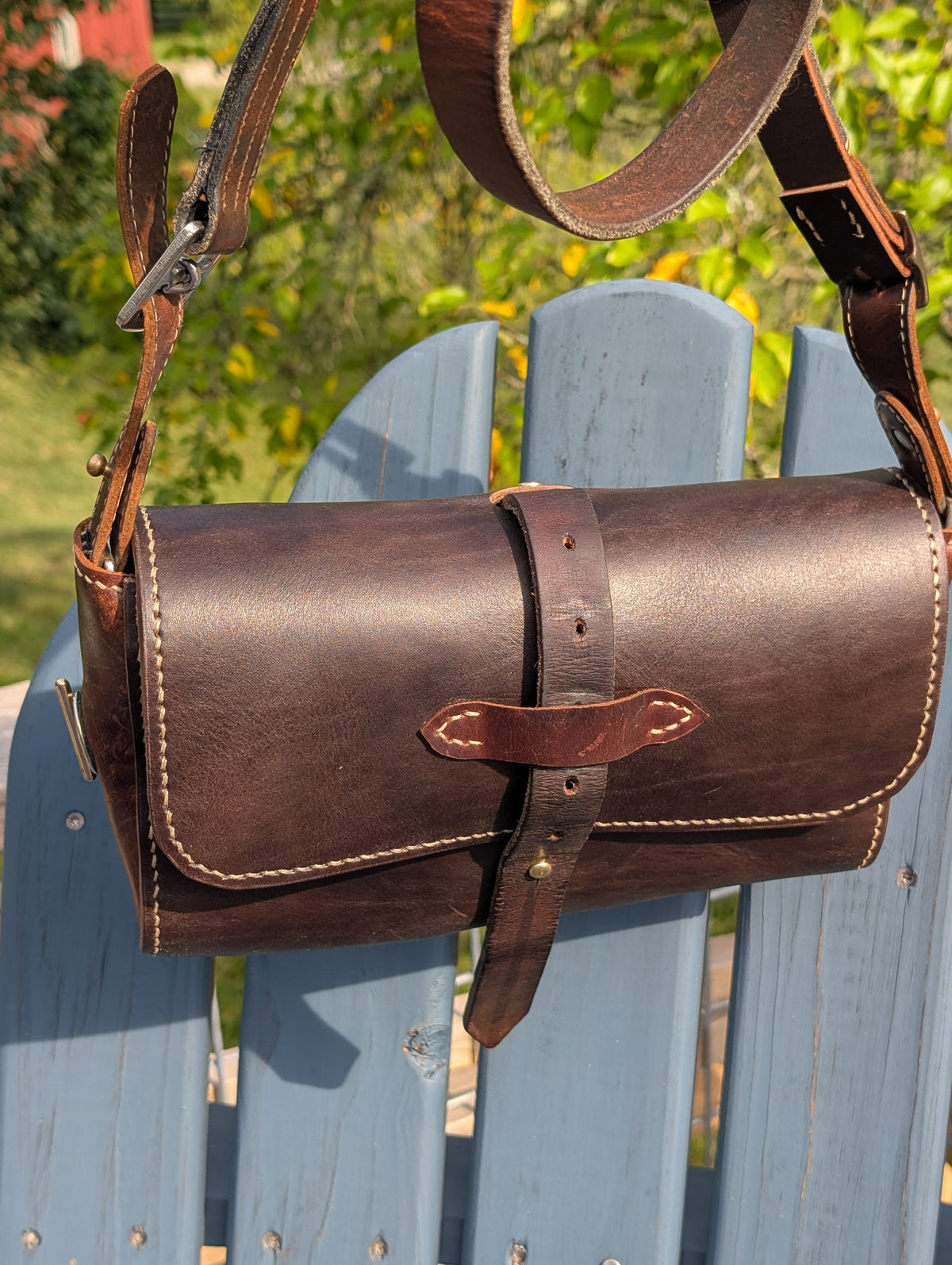 Baker Plaid and Leather Crossbody
