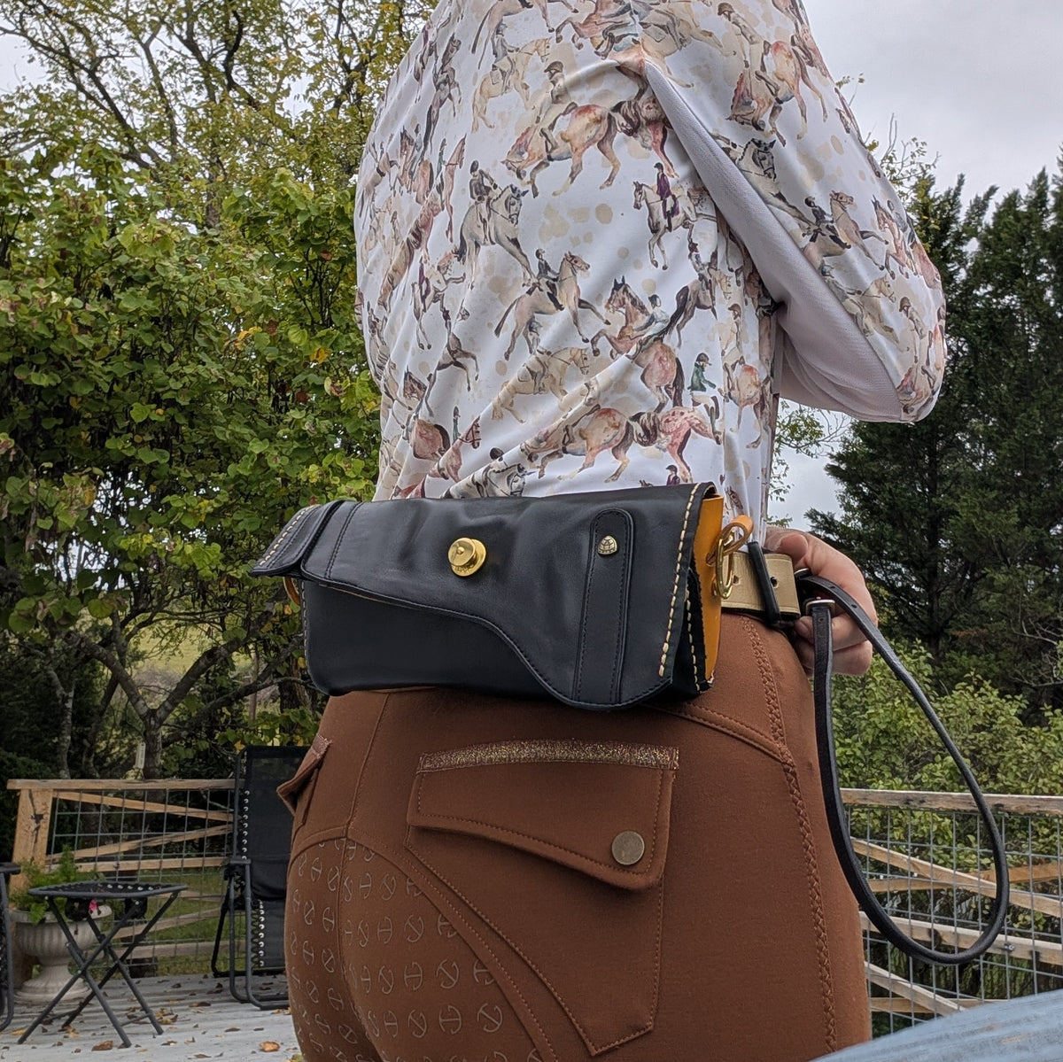 Tan and Black Chenery Crossbody