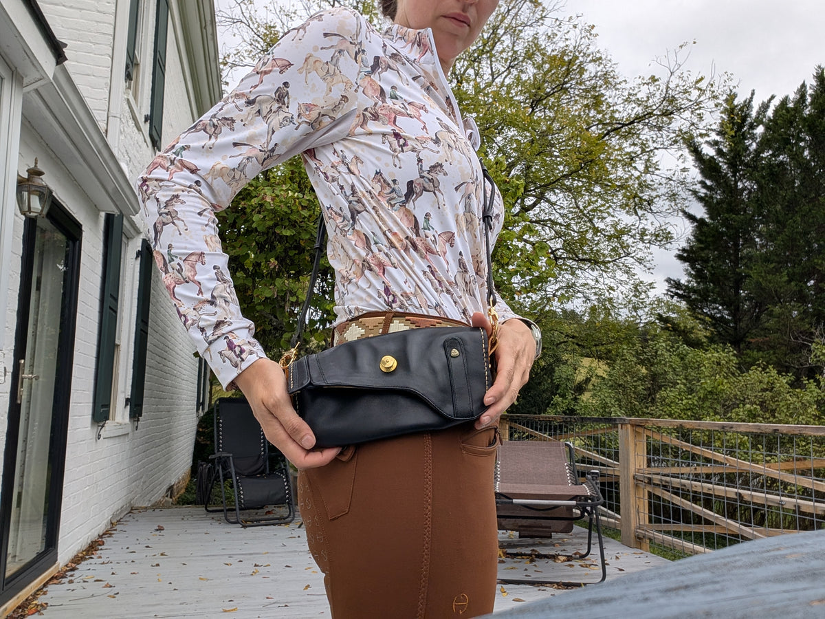 Tan and Black Chenery Crossbody