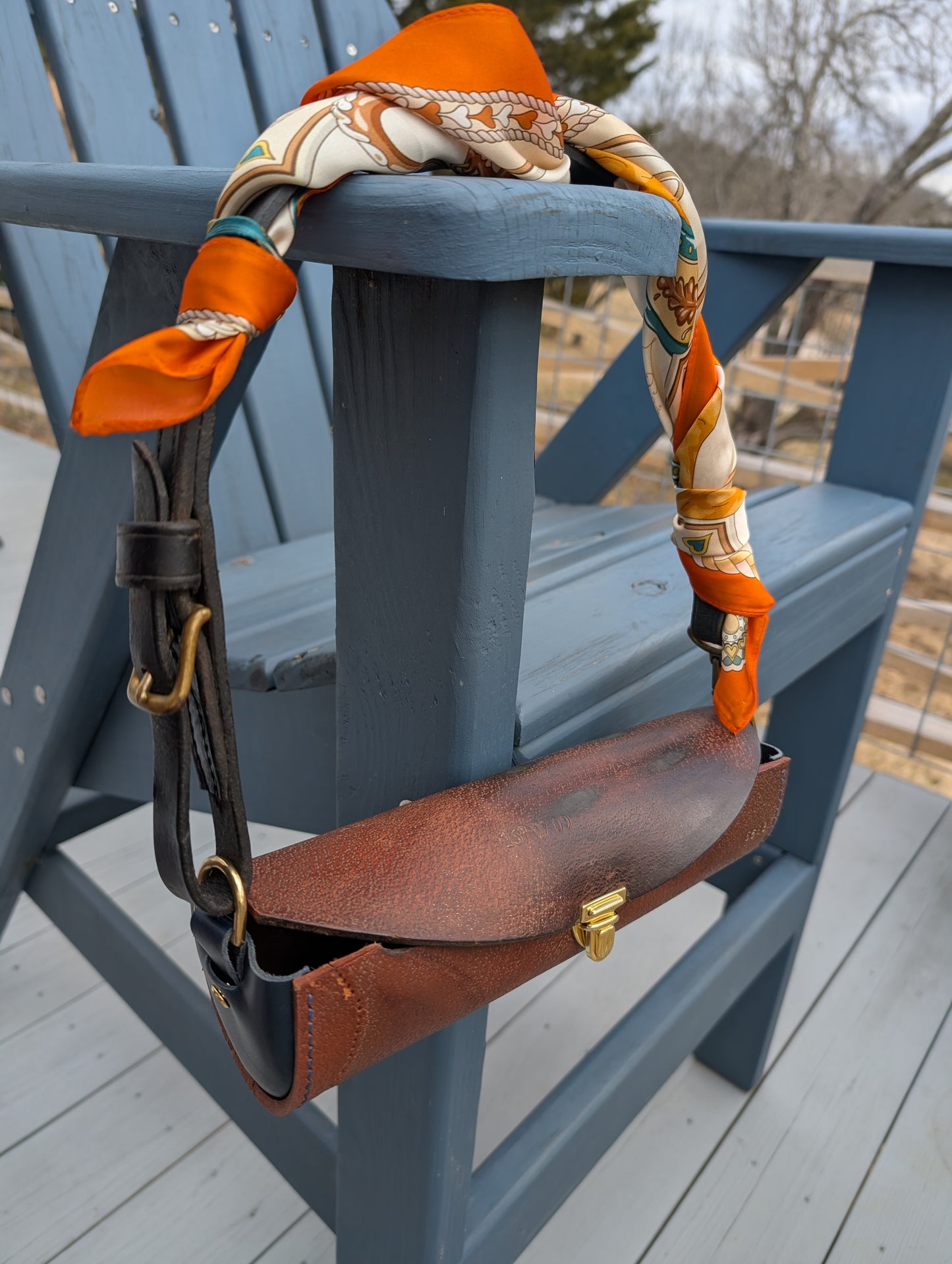 Beval Shoulder Barrel Bag with Navy Gusset