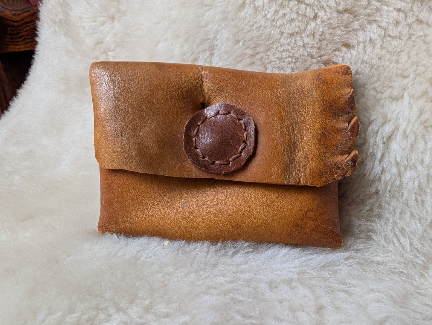 Panel Leather Coin / Card pouch