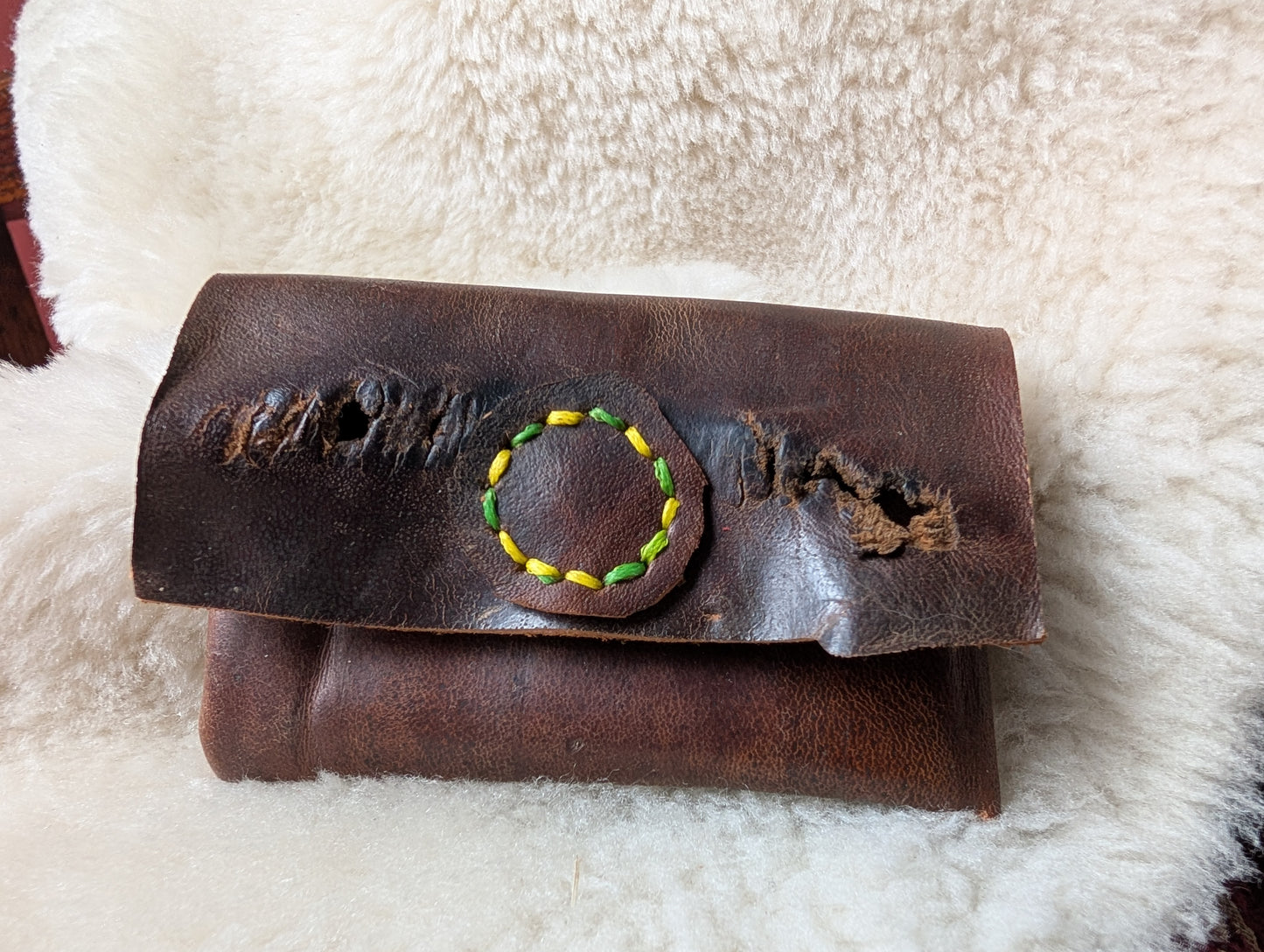 Panel Leather Coin / Card pouch