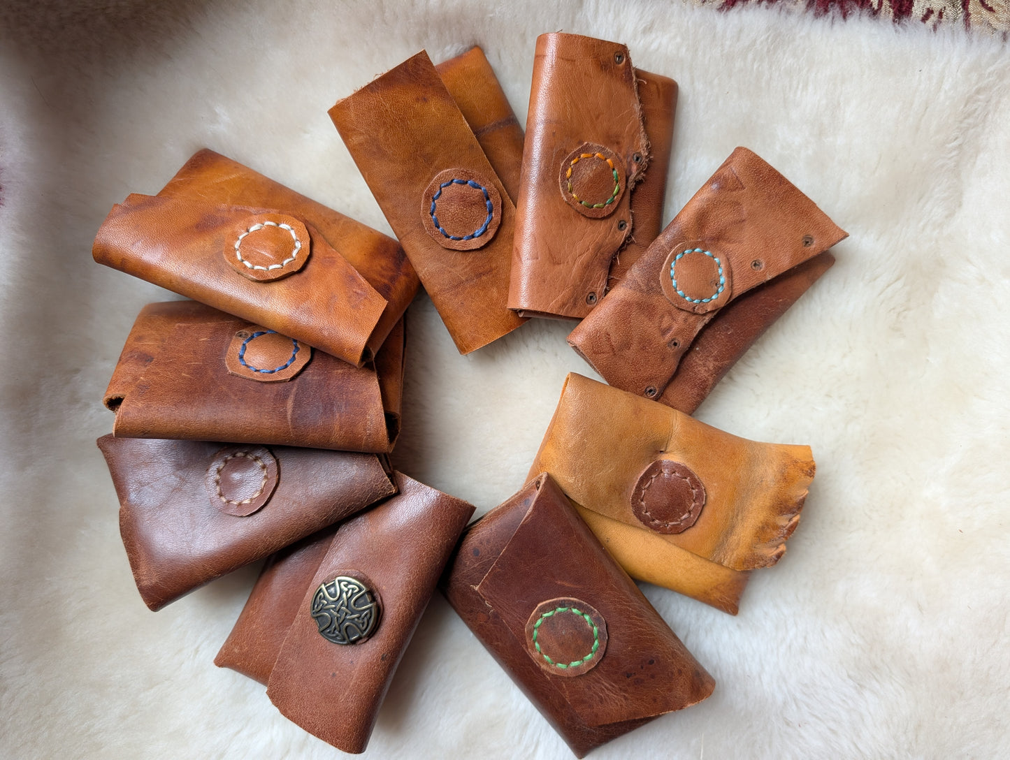 Panel Leather Coin / Card pouch