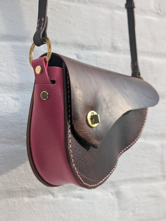 Brown and Pink Middleburg Shoulder/Crossbody