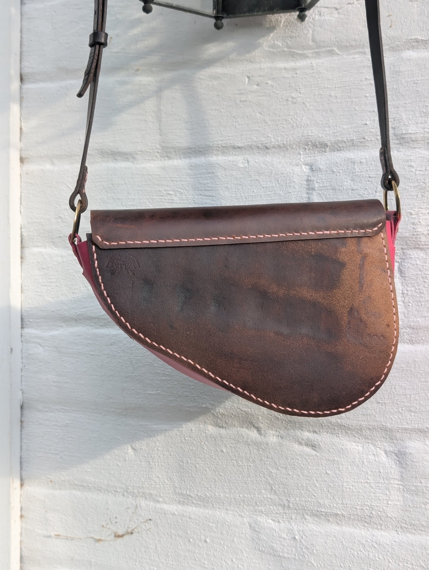 Brown and Pink Middleburg Shoulder/Crossbody